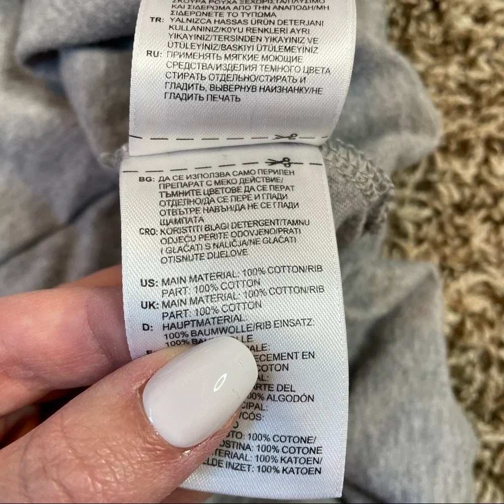 Adidas Classics 3-Stripes Tee Heather Gray Grey Small Cotton Tee Short Sleeve - Picture 7 of 11